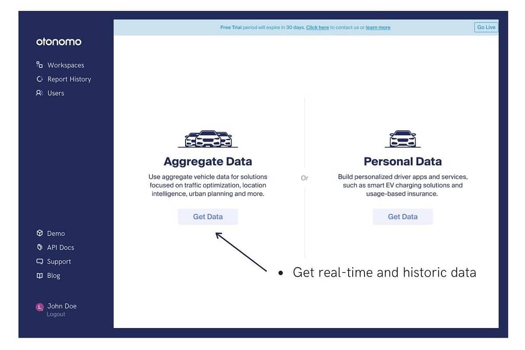 self-serve car data platform - aggregate data
