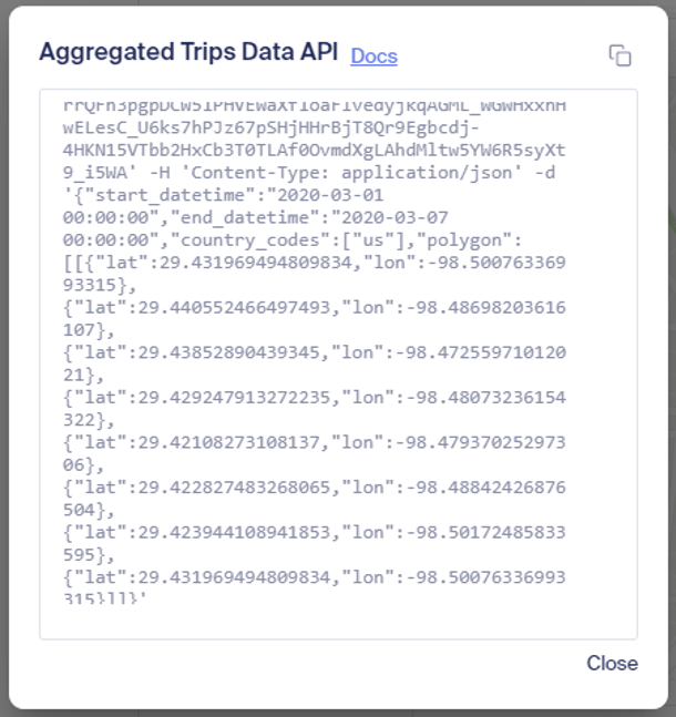 Aggregated Trip Data API